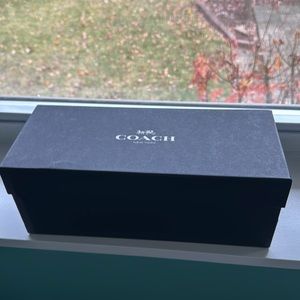 Coach black shoe box cardboard